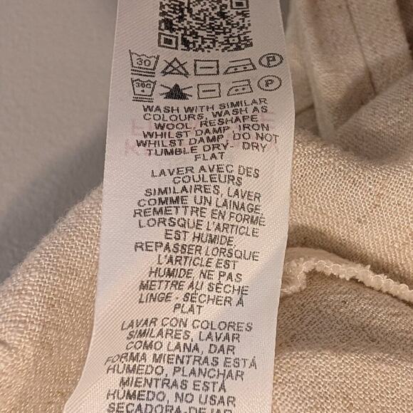 TopShop Button-Up Wide Leg Cotton Jumpsuit Beachy Lounge Picnic Casual - Size S - Picture 9 of 9